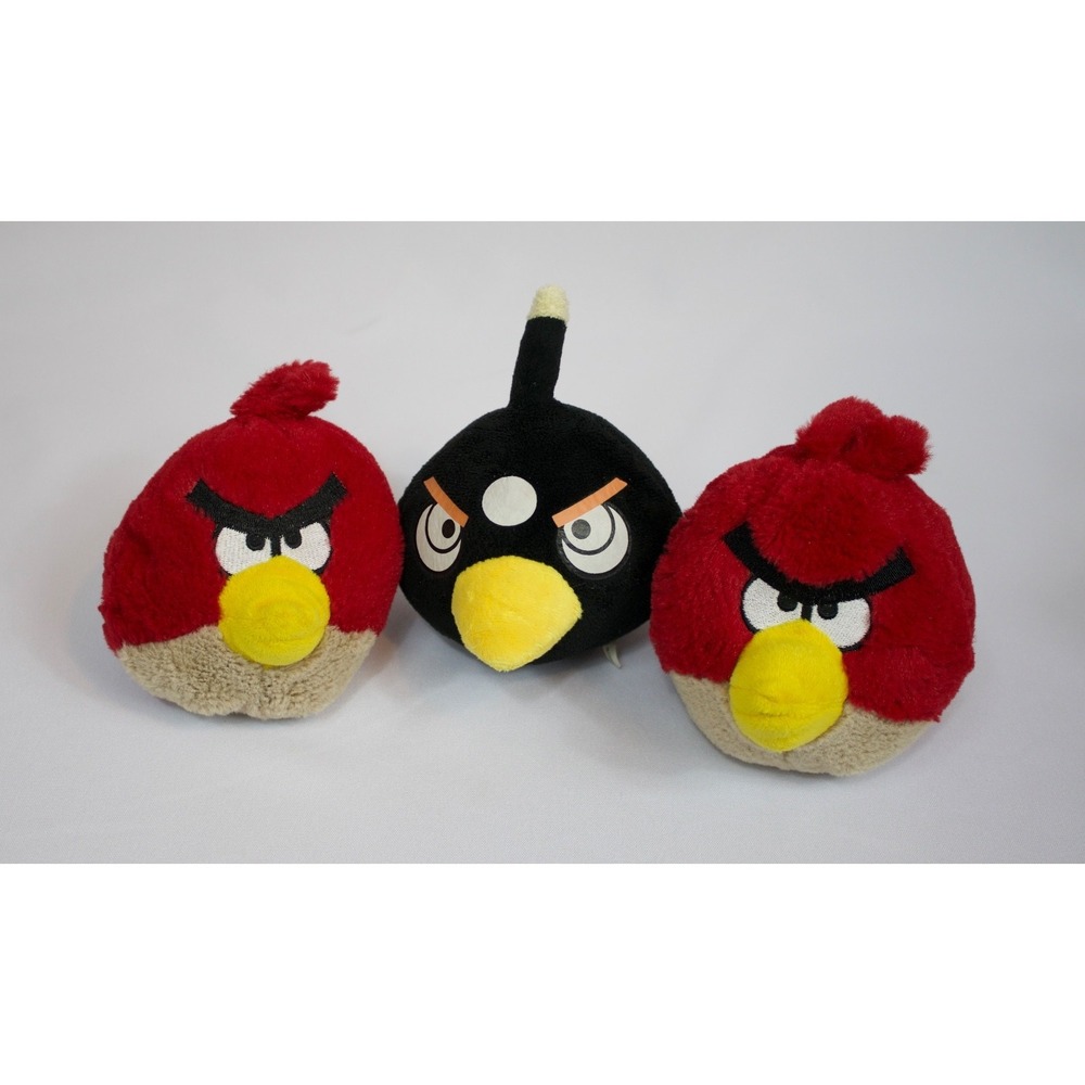 Angry Birds Lot of 3 Plush 5" No Sound 2 Commonwealth